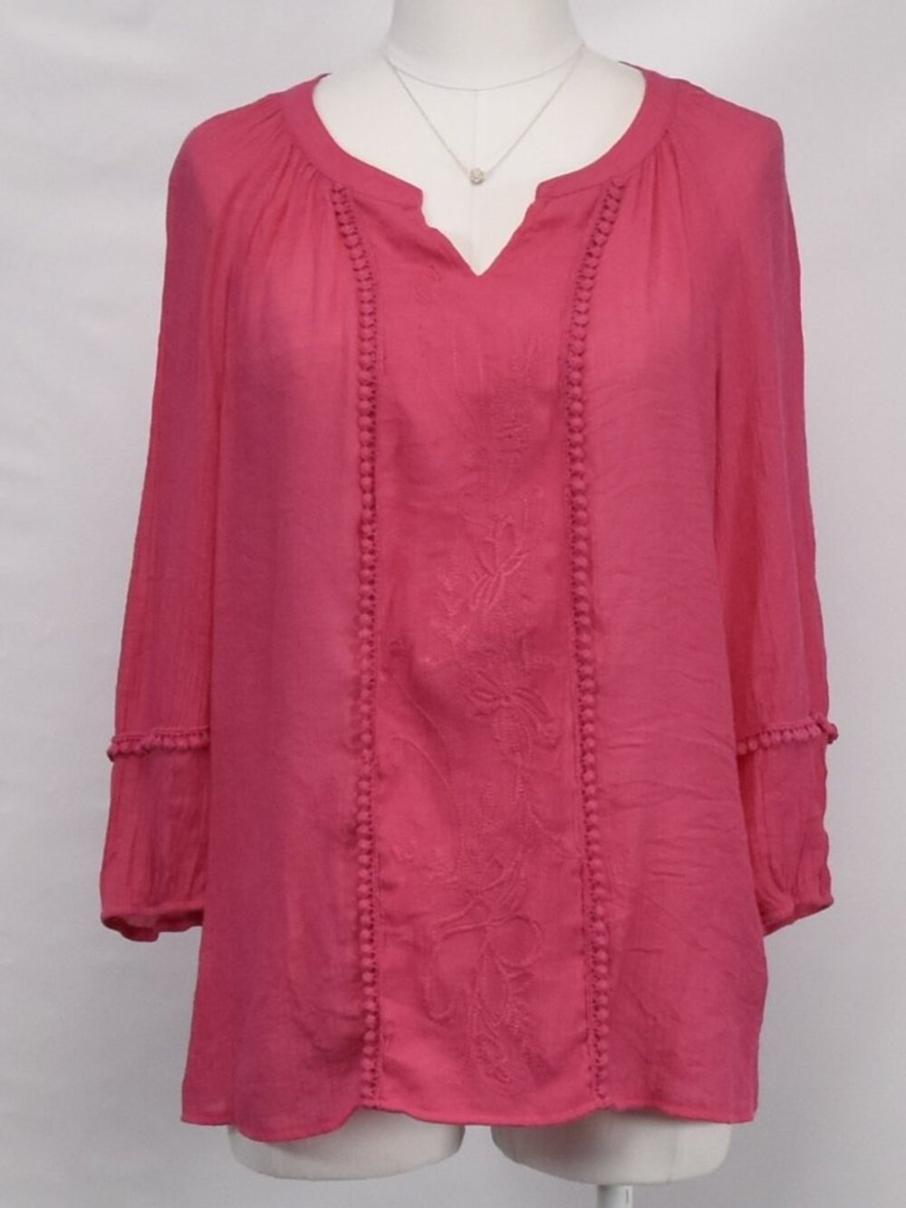 Pink embroidered top Size Medium